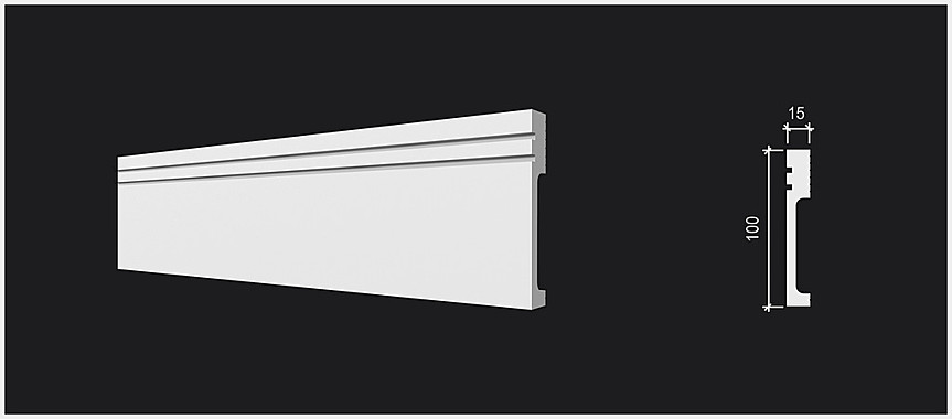 DD719/Плинтус (100х15x2000мм)