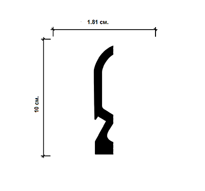 DD700/Плинтус (100х18.1x2000мм) под подсветку