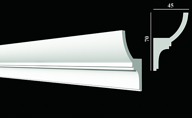 DD508/Карниз с отражателем (70х45x2000мм)