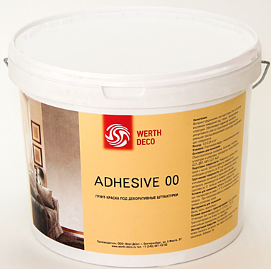 ADHESIVE 00 - грунт адгезионный под декоративные покрытия Werth Deco - 4 кг