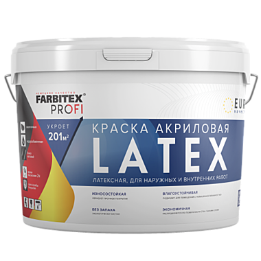 Краска моющаяся латексная Latex (6,5кг/4,6л)